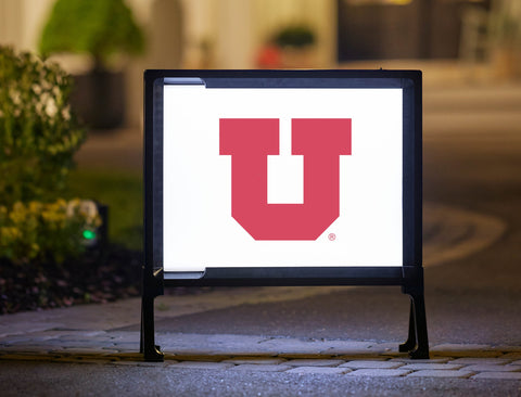 Utah "U" White Yardsy Sign