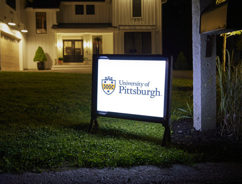 Pittsburgh Institutional Mark White Yardsy Sign