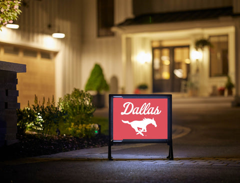 SMU Dallas Mustang Red Yardsy Sign
