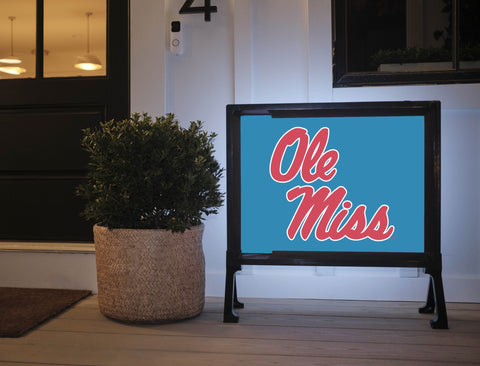 Mississippi Ole Miss Powder Blue Yardsy Sign