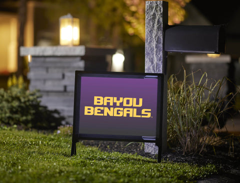 LSU Bayou Bengals Purple Yardsy Sign