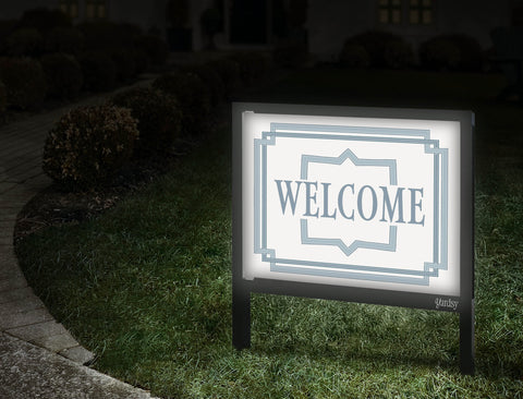 Preppy Welcome Yardsy Sign