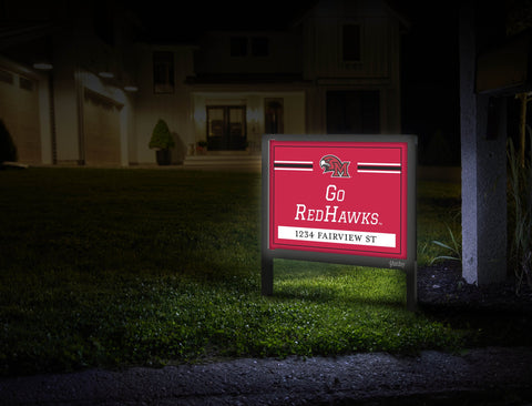 Miami Ohio Go Redhawks Custom Yardsy Sign