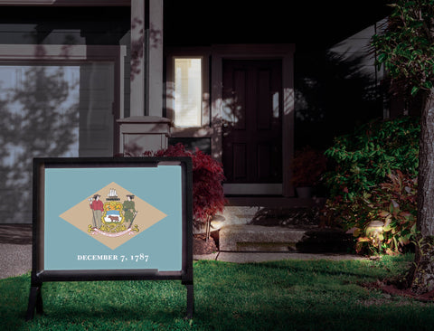 Delaware State Flag Yardsy Sign