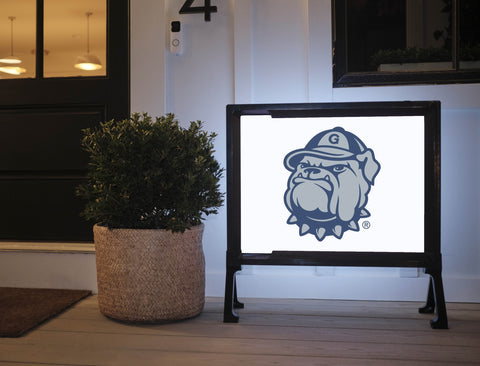 Georgetown Bulldog Mascot White Yardsy Sign