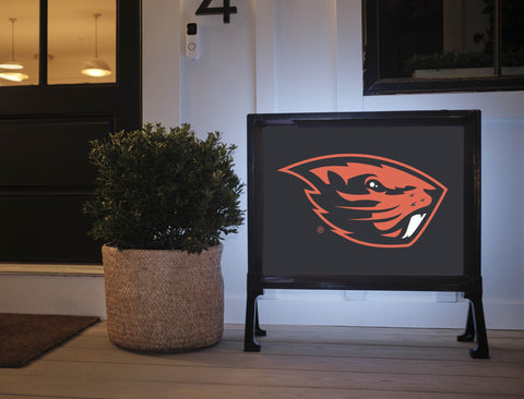 Oregon State Beavers Mascot Black Yardsy Sign