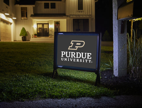 Purdue University Signature Mark Black Yardsy Sign