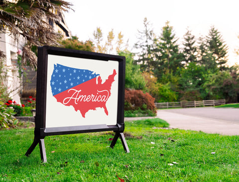 America Map Yardsy Sign