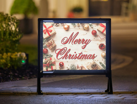 Off White Merry Christmas Yardsy Sign