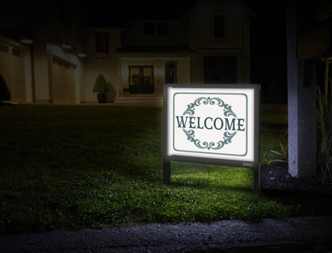 Scroll Welcome Yardsy Sign