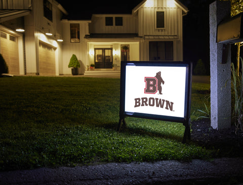 Brown University B Bear White Yardsy Sign