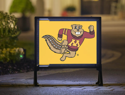 Minnesota Goldy Gopher Gold Yardsy Sign