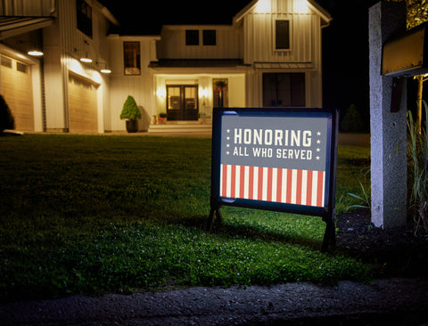 Honoring All Who Served Yardsy Sign