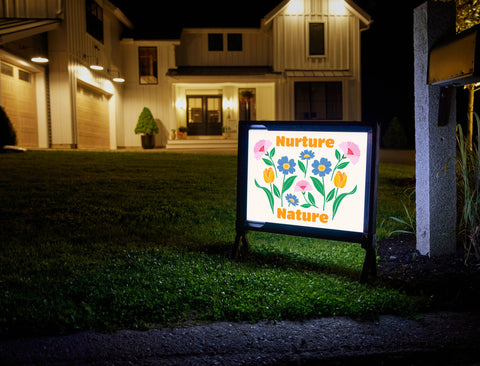 Nurture Nature Yardsy Sign
