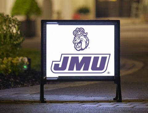 White JMU Duke Dog Yardsy Sign