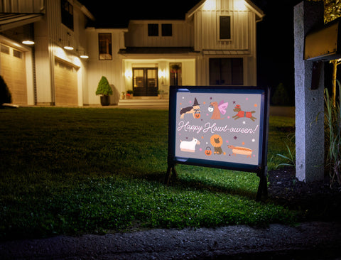 Happy Howl-Oween Yardsy Sign