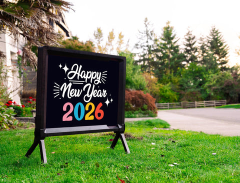 Happy New Year 2026 Yardsy Sign