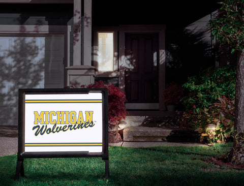 Michigan Wolverines White Yardsy Sign