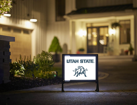 Utah State Mascot White Yardsy Sign