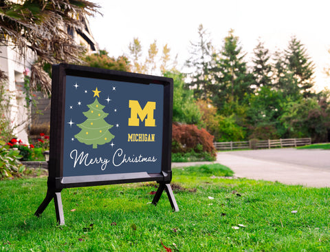 Michigan Merry Christmas Yardsy Sign