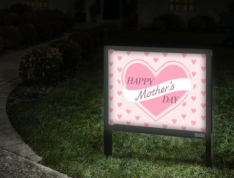 Happy Mother's Day Heart Yardsy Sign
