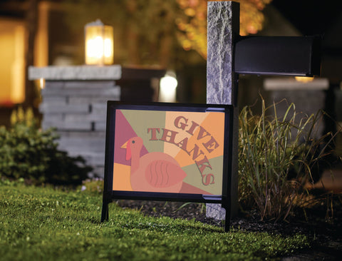 Give Thanks Turkey Yardsy Sign