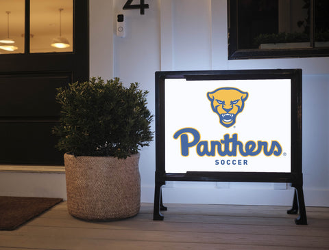Pittsburgh Panthers Soccer White Yardsy Sign