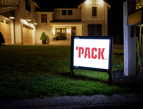 NC State Pack White Yardsy Sign