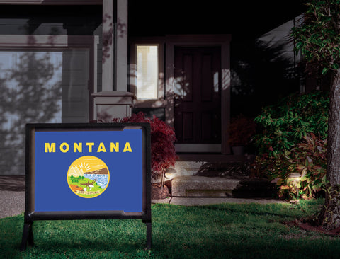 Montana State Flag Yardsy Sign