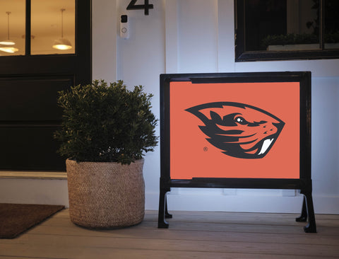 Oregon State Beavers Mascot Orange Yardsy Sign