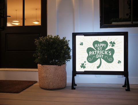 St. Patrick's Day Shamrock Yardsy Sign