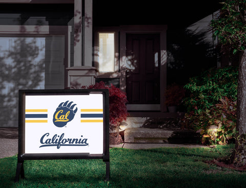 Berkeley Cal California Stripes White Yardsy Sign