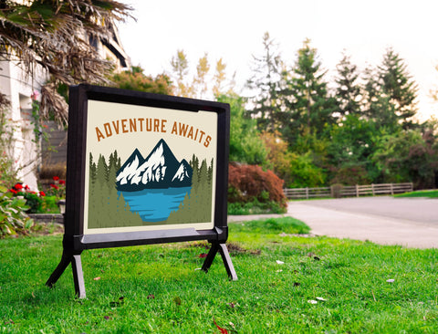 Adventure Awaits Yardsy Sign