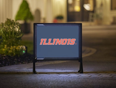 Illinois Wordmark Blue Yardsy Sign