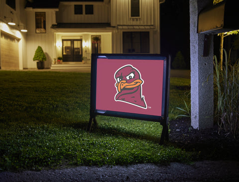 Virginia Tech Hokies Bird Mascot Maroon Yardsy Sign