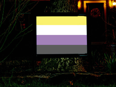 Nonbinary Pride Flag Yardsy Sign