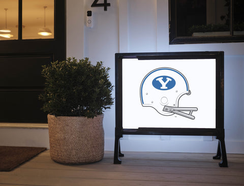 Brigham Young Helmet Mark White Yardsy Sign
