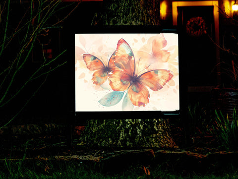 Orange Butterflies Yard Decoration Yardsy Sign