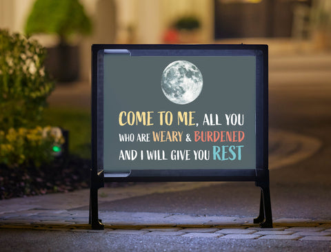 I Will Give You Rest Yardsy Sign