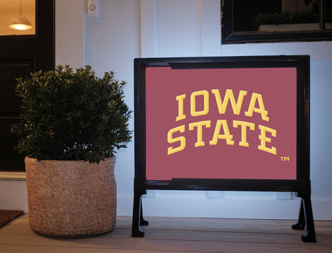 Iowa State Red Arc Yardsy Sign