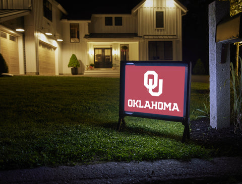 Oklahoma OU Crimson Yardsy Sign
