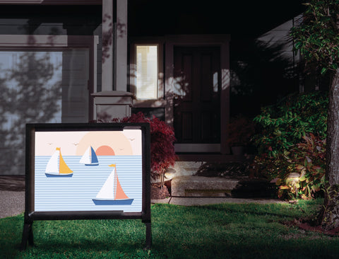 Sailboats At Sea Yardsy Sign
