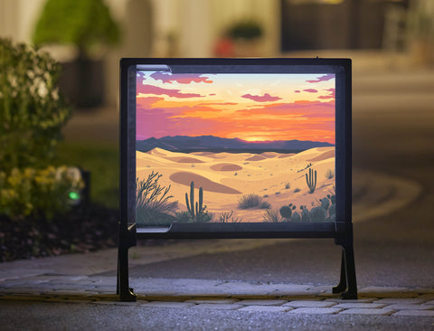 Desert Sunset Sand Dunes Yardsy Sign