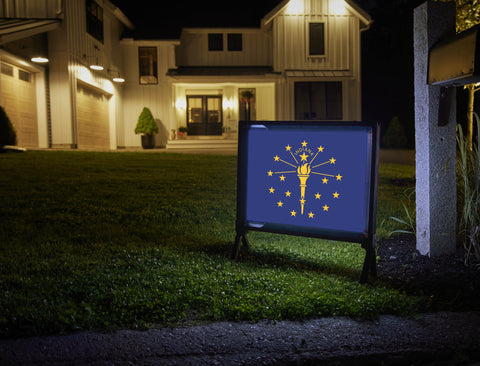 Indiana State Flag Yardsy Sign