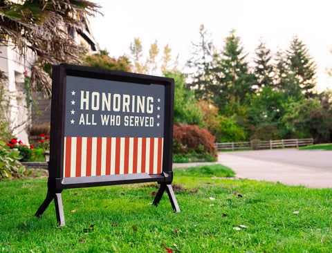 Honoring All Who Served Yardsy Sign