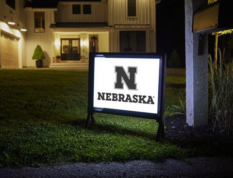 Nebraska N Black Mark White Yardsy Sign