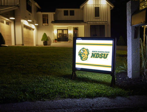 North Dakota State NDSU Bison Head White Yardsy Sign