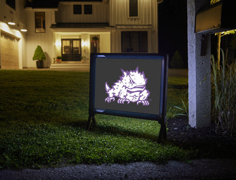 TCU Horned Frog Black Yardsy Sign