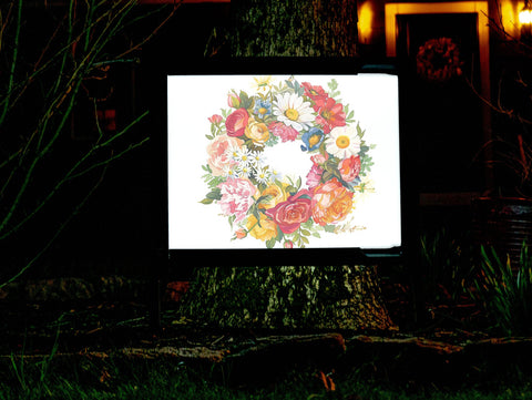 Summer Wreath Outdoor Decor Print Yardsy Sign
