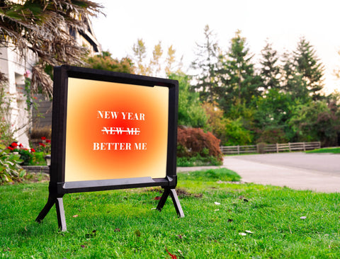 New Year New Better Me Yardsy Sign